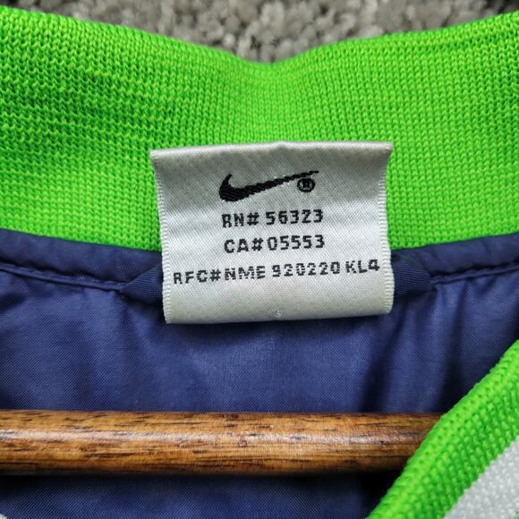 Nike Blue Green White Color block Pullover Windbreaker Jacket Mens Size XXL - Picture 3 of 7